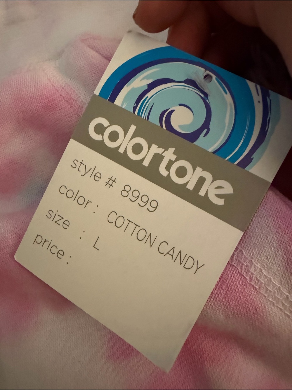 Colortone Tie-Dye Joggers – Size L Cotton Candy - Picture 5 of 10